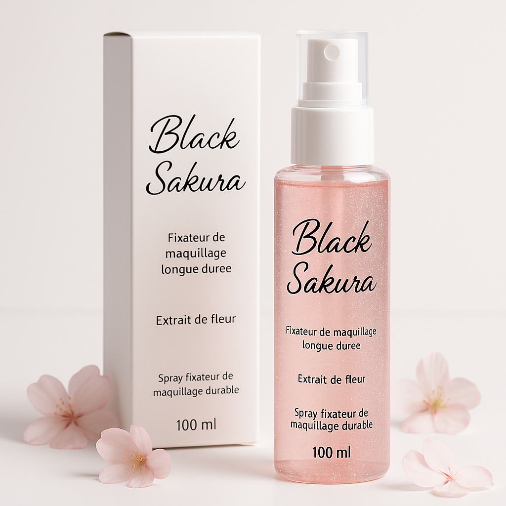 Spray Fixateur de Maquillage Pailleté Black Sakura